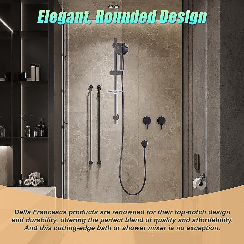 Matte Black Solid Brass Shower Mixer, WaterMark Certified