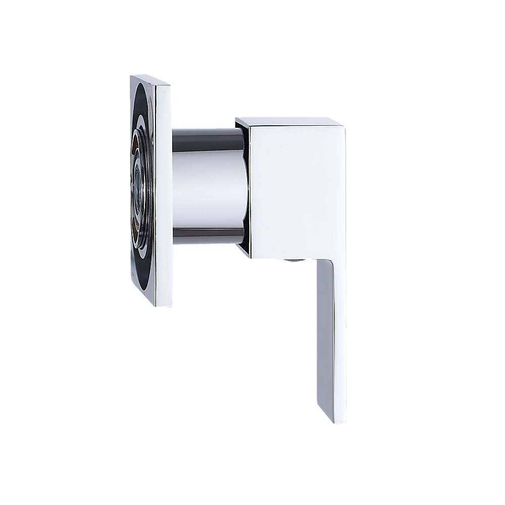 Square Solid Brass Shower Bath Mixer, Chrome WaterMark Certified