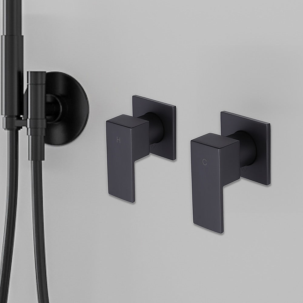 Matte Black Brass Shower Bath Mixer WaterMark Certified