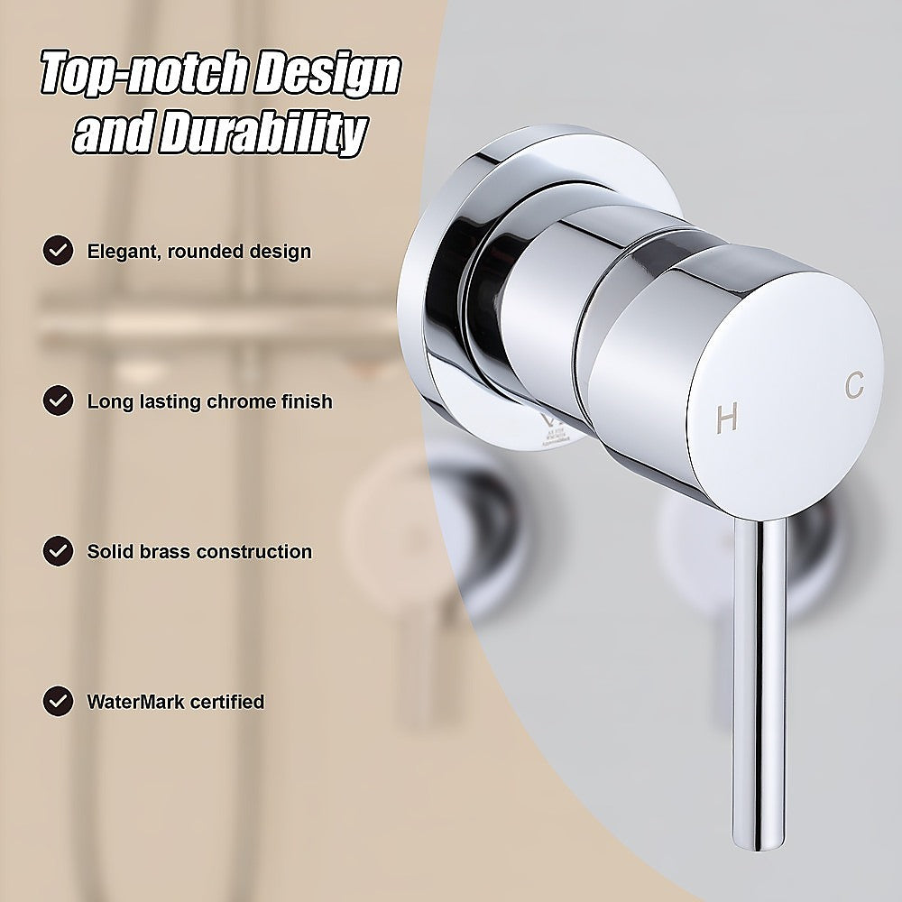 Chrome Brass Shower Bath Mixer Tap, WaterMark Cert