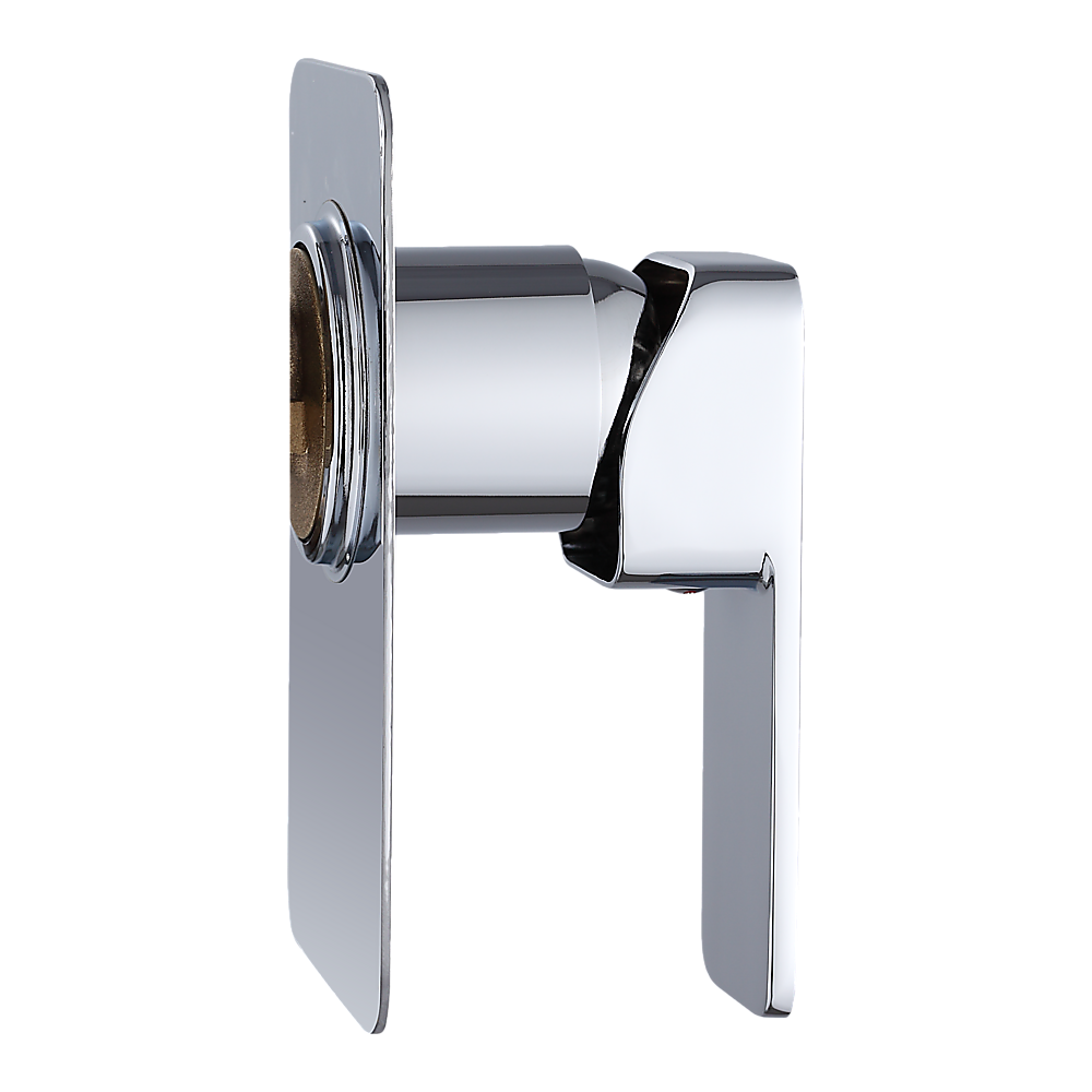 Solid Brass Square Shower Mixer Tap, Chrome-Watermark Approved