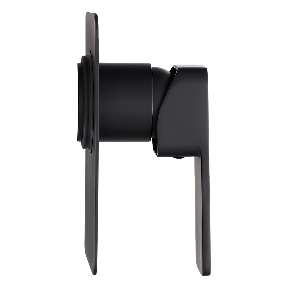 Matte Black Square Shower Bath Mixer, Solid Brass, WaterMark