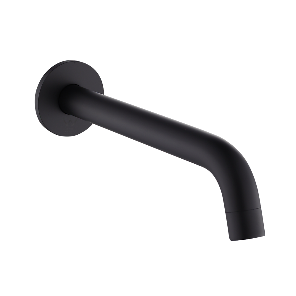 Ultra Modern Matte Black 220mm Bath Spout - Della Francesca