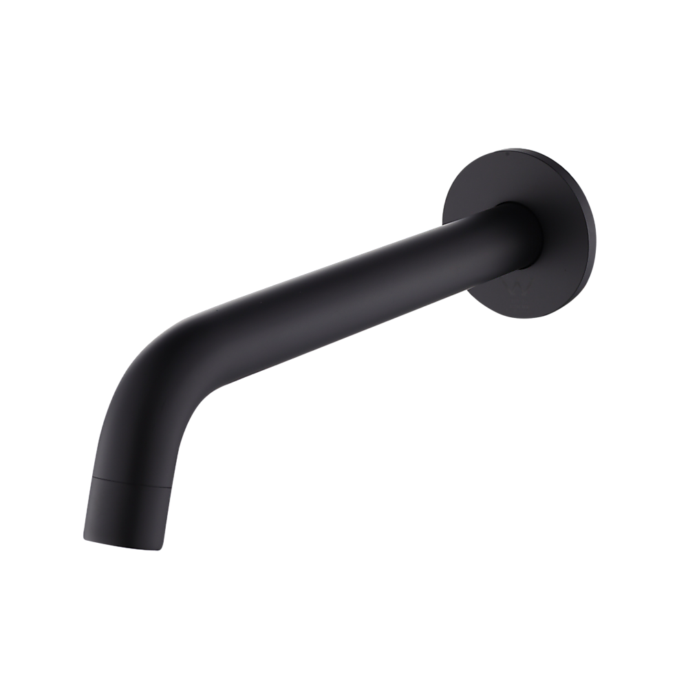 Ultra Modern Matte Black 220mm Bath Spout - Della Francesca