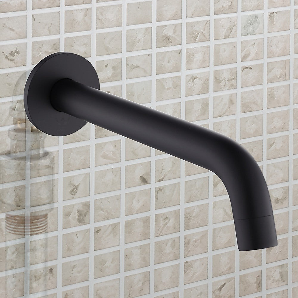 Ultra Modern Matte Black 220mm Bath Spout - Della Francesca