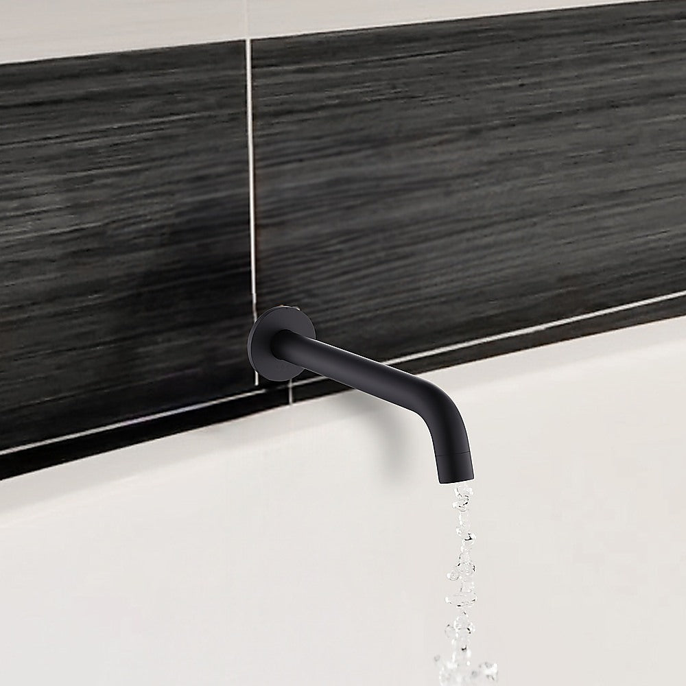 Ultra Modern Matte Black 220mm Bath Spout - Della Francesca