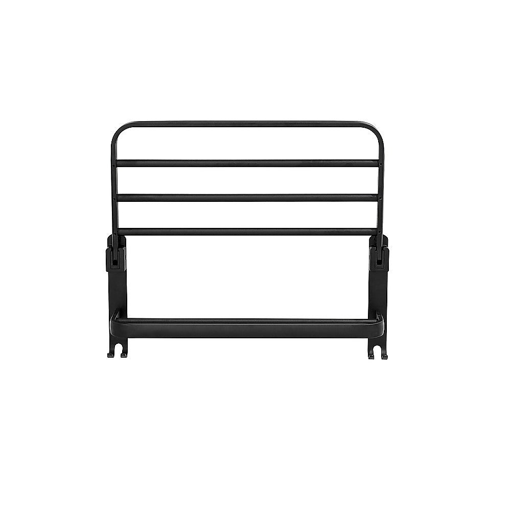 Matte Black Folding Towel Rack with Hooks & Bars, Aluminium