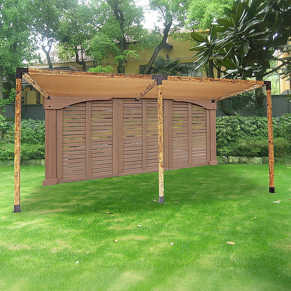 Durable Steel Pergola Brackets Kit with Coffee Screens