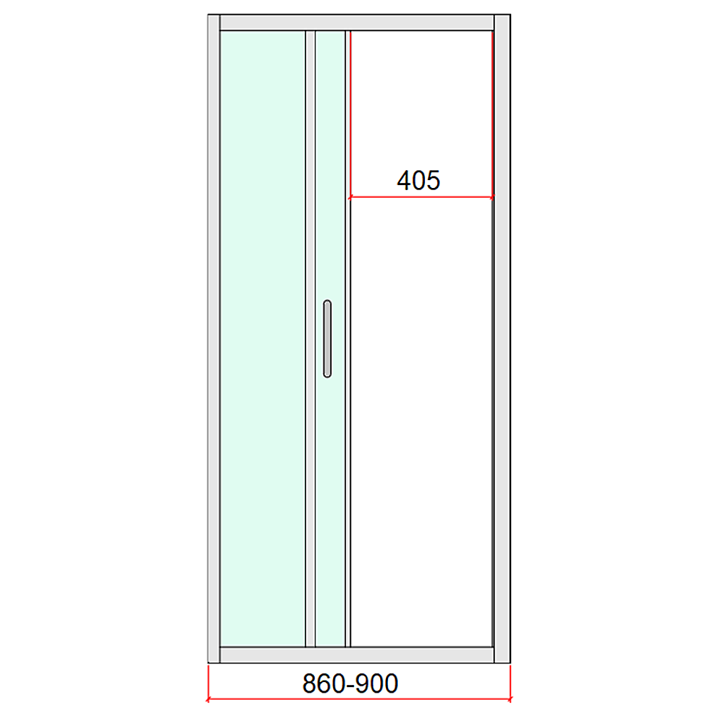 40mm Adjustable Contemporary Corner Sliding Chrome Shower Screen 90x92cm