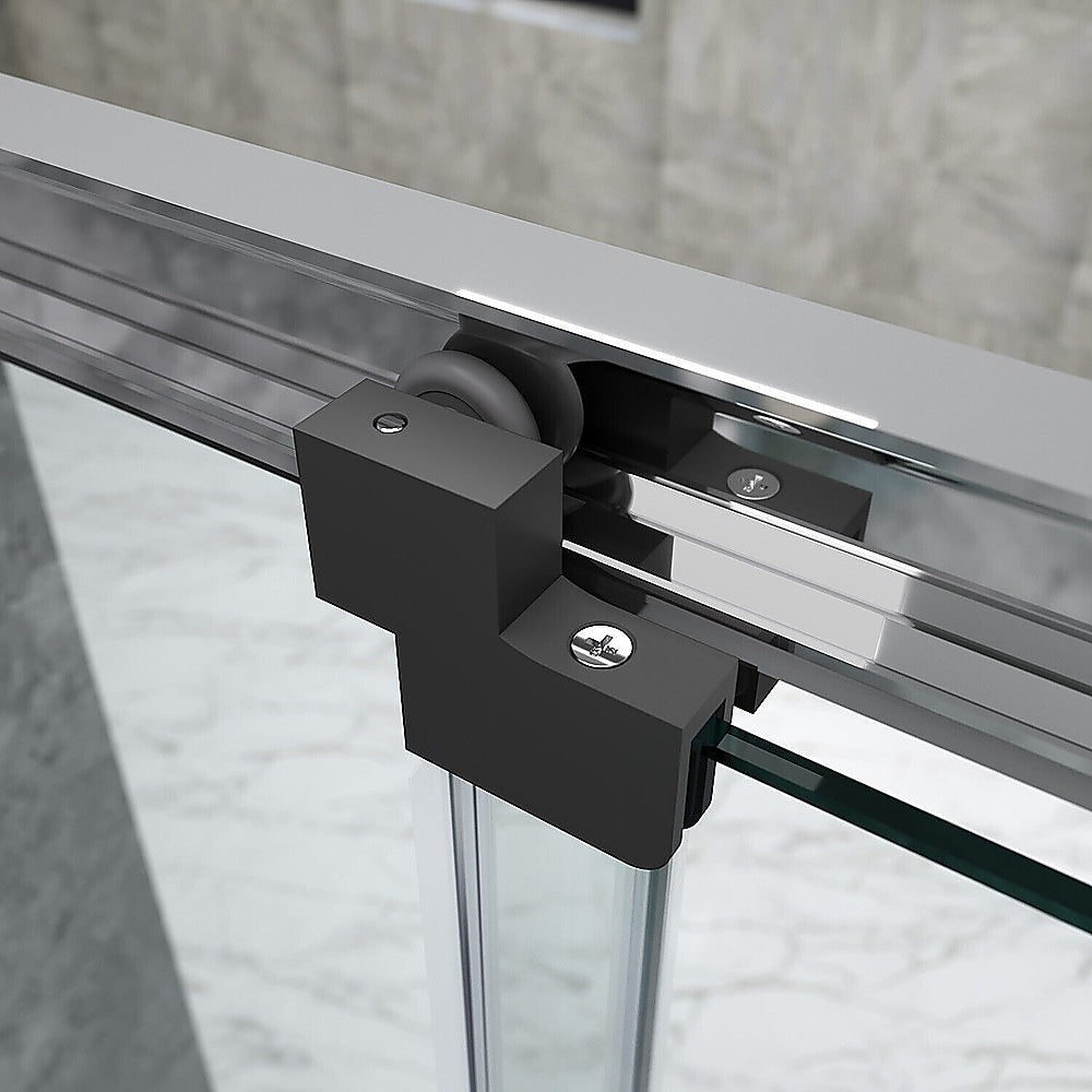 40mm Adjustable Contemporary Corner Sliding Chrome Shower Screen 116x101cm
