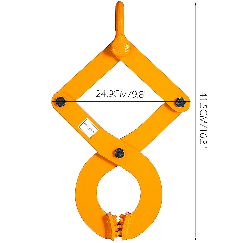 Durable Steel Pallet Puller Clamp 1 Ton, Self-Cleaning