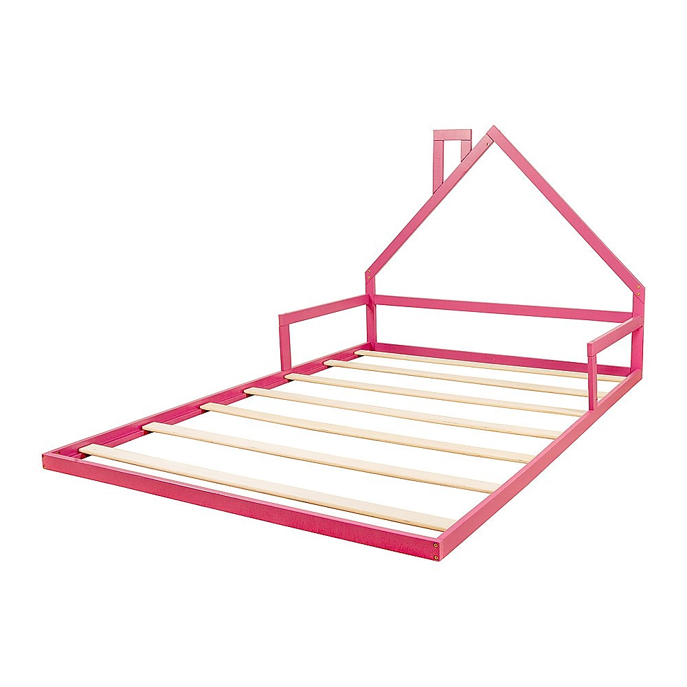 Pine Wood Double Floor Bed House Frame with Rounded Corners