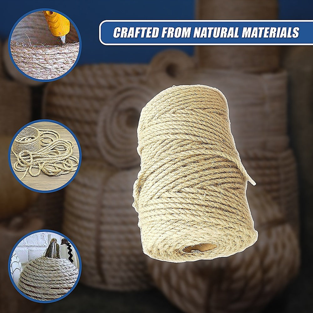 Native Rope Smsall Sisal Rope Natural Jute Hemp Manila Twine Cord 5mm*100m