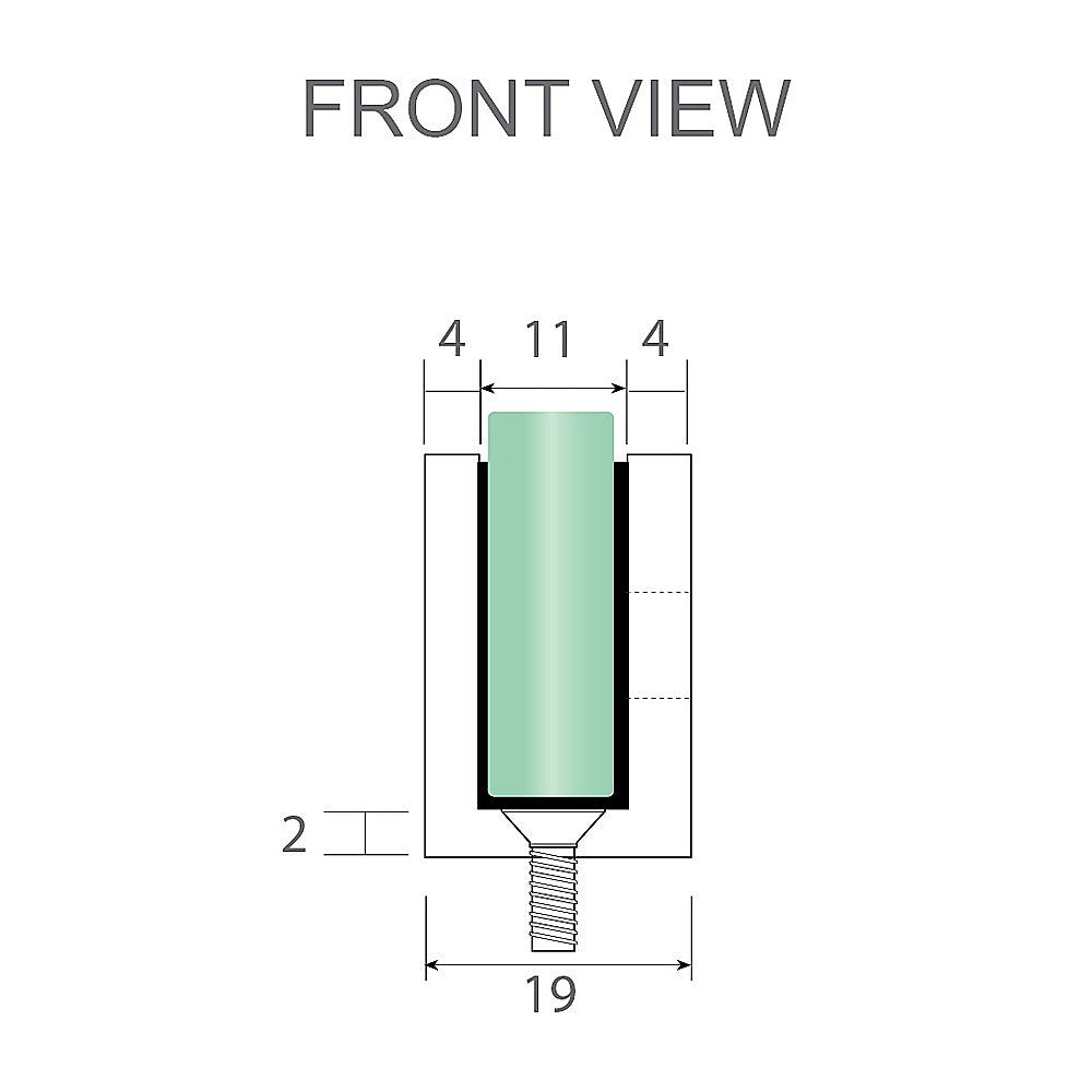 70cm Frameless Glass Bath Screen with Brackets - Nickel