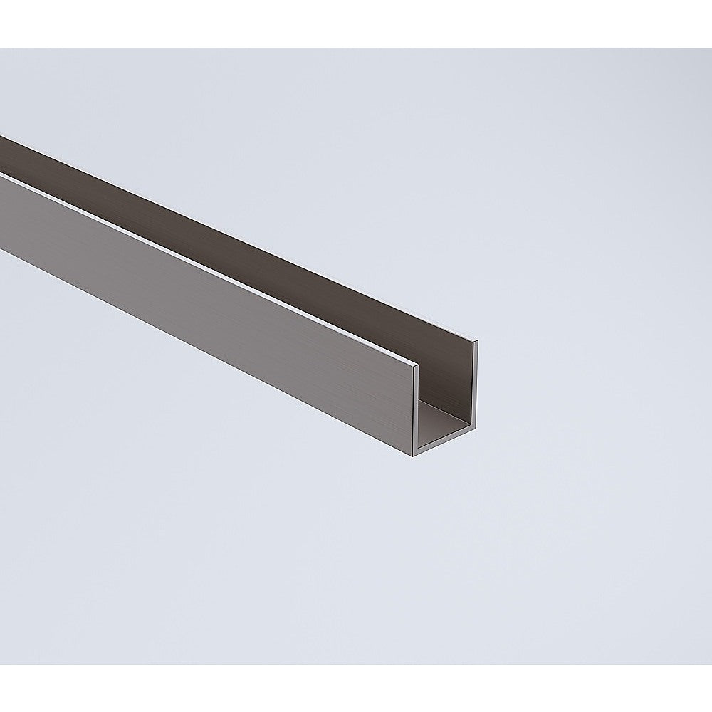 120cm Frameless Glass Bath Screen – Wall Channel with Stainless Steel Hinges in Gunmetal Finish