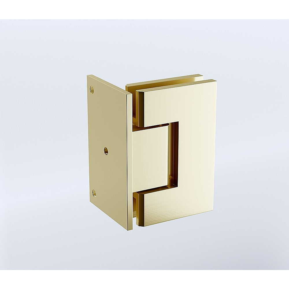 90cm Frameless Swing Bath Screen – Brushed Gold Hardware with Stainless steel hinge for Modern Bathrooms