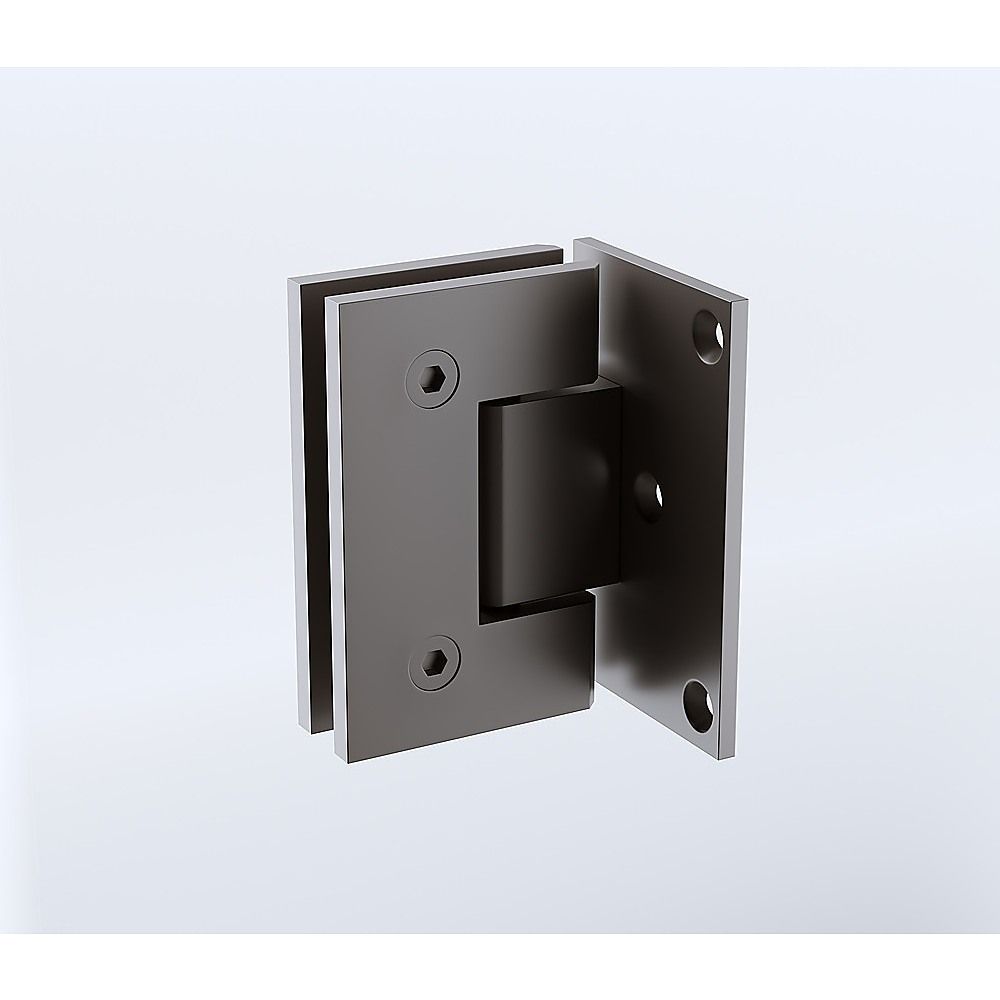 70cm Frameless Swing Bath Screen – Gunmetal Hardware with Brass hinge for Modern Bathrooms