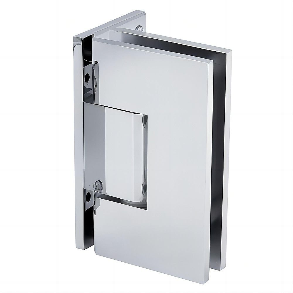 90cm Frameless Swing Bath Screen – Chrome Hardware with Brass hinge for Modern Bathrooms