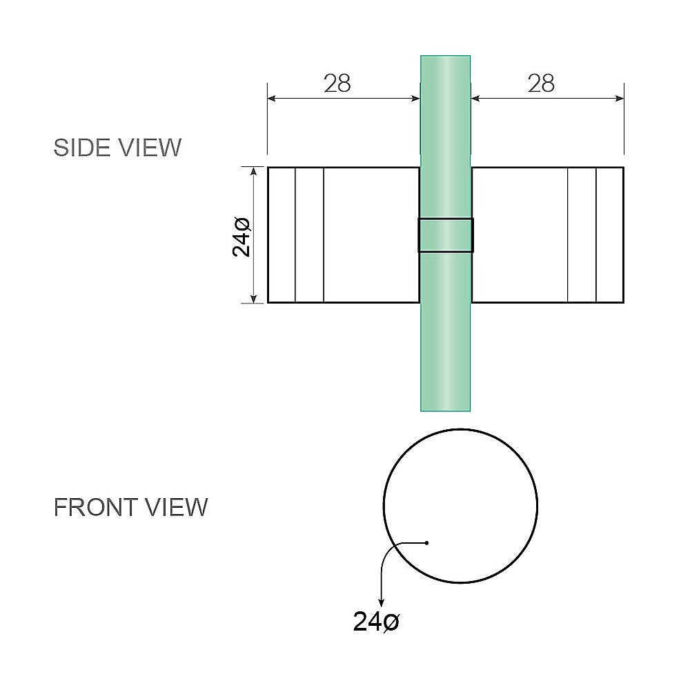 120cm Wall-to-Wall Frameless Shower Screen – Gold U-Brackets and Floor U-Bracket with SS Hinges & Round Knob Handle