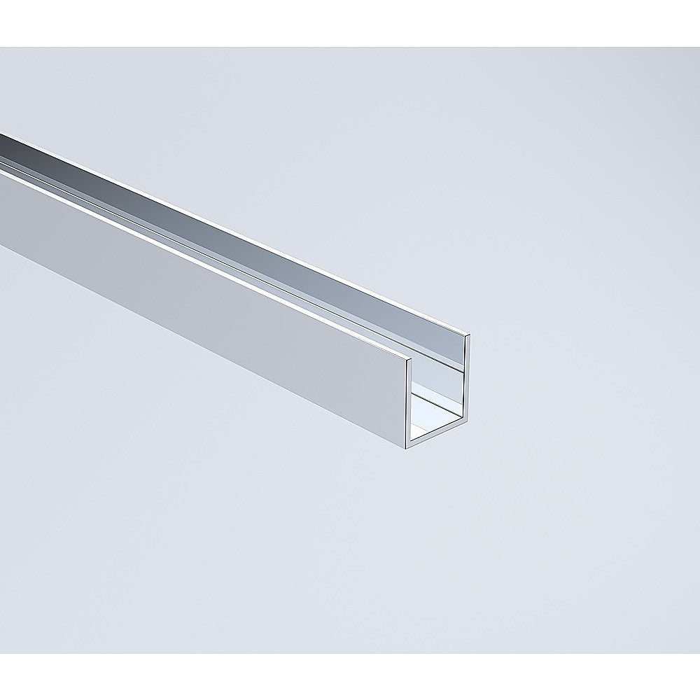 120cm Wall to Wall Frameless Shower Screen with Chrome Channel and SS Hinges , Square Knob Handle