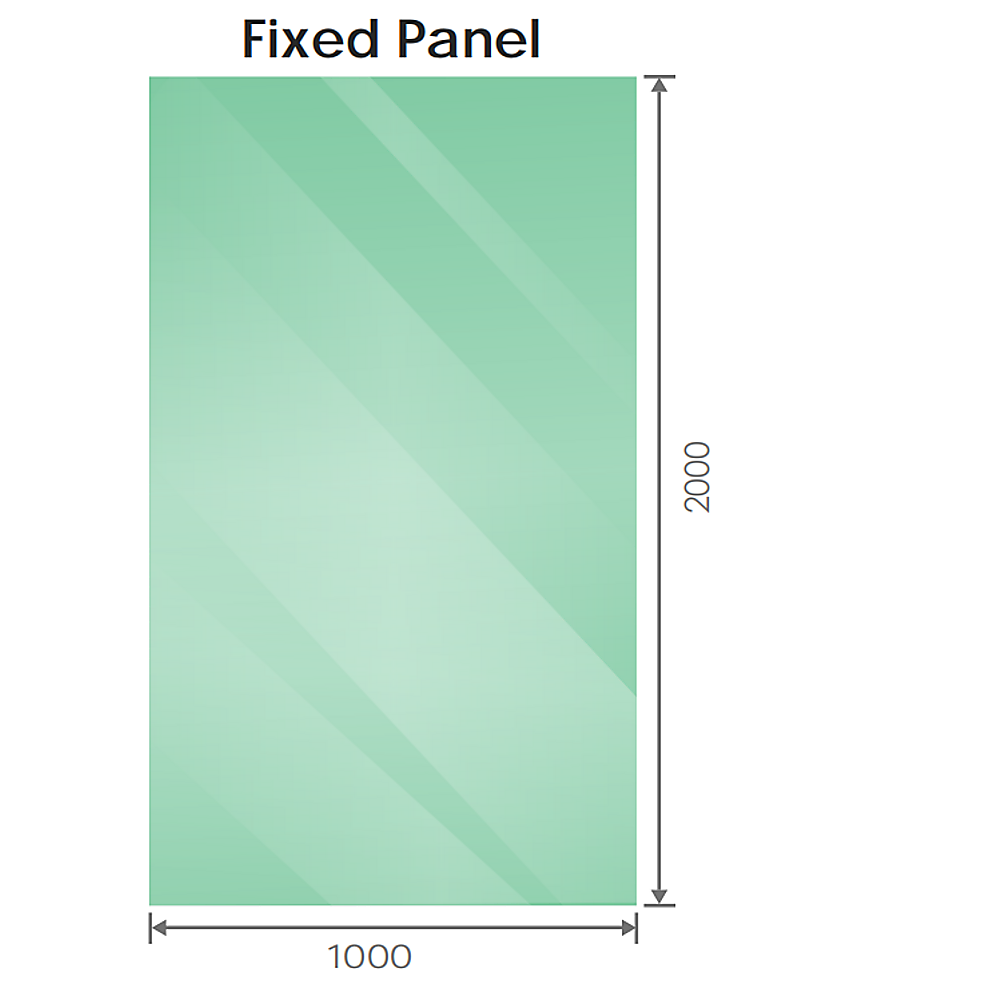 120x100cm Corner Frameless Shower Screen with White U-Brackets and SS Hinges, Square Double Pull Handle