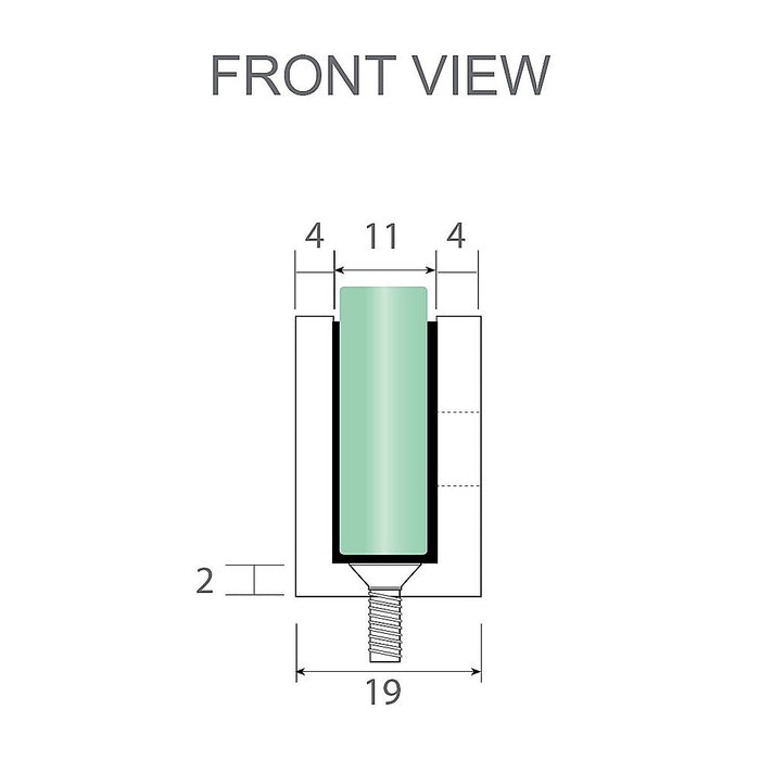 100x100cm Corner Frameless Shower Screen with Nickel Brackets and Brass Hinges - Wall U-Brackets