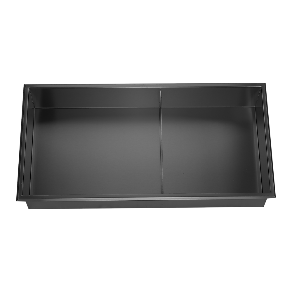 641 x 336 x 101mm Shower Niche Double Shelf Organizer No Tile Needed in Black