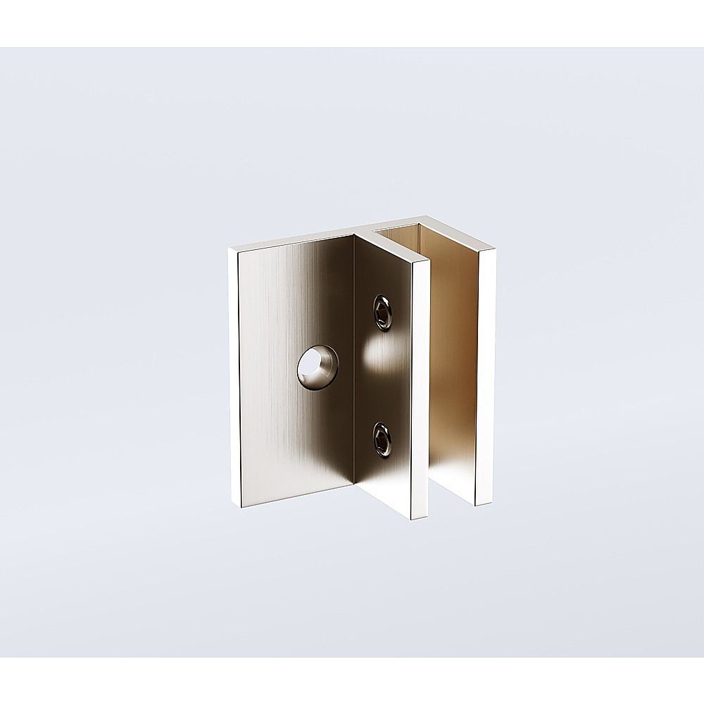 100x100cm Double Door Corner Shower Screen – Nickel F-Brackets, SS Hinges & Square Knob Handle