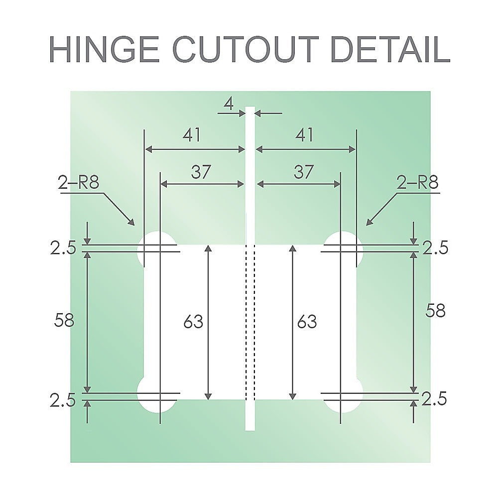 110x110cm Double Door Corner Shower Screen with Black Brackets and SS Hinges, Square knob Handle