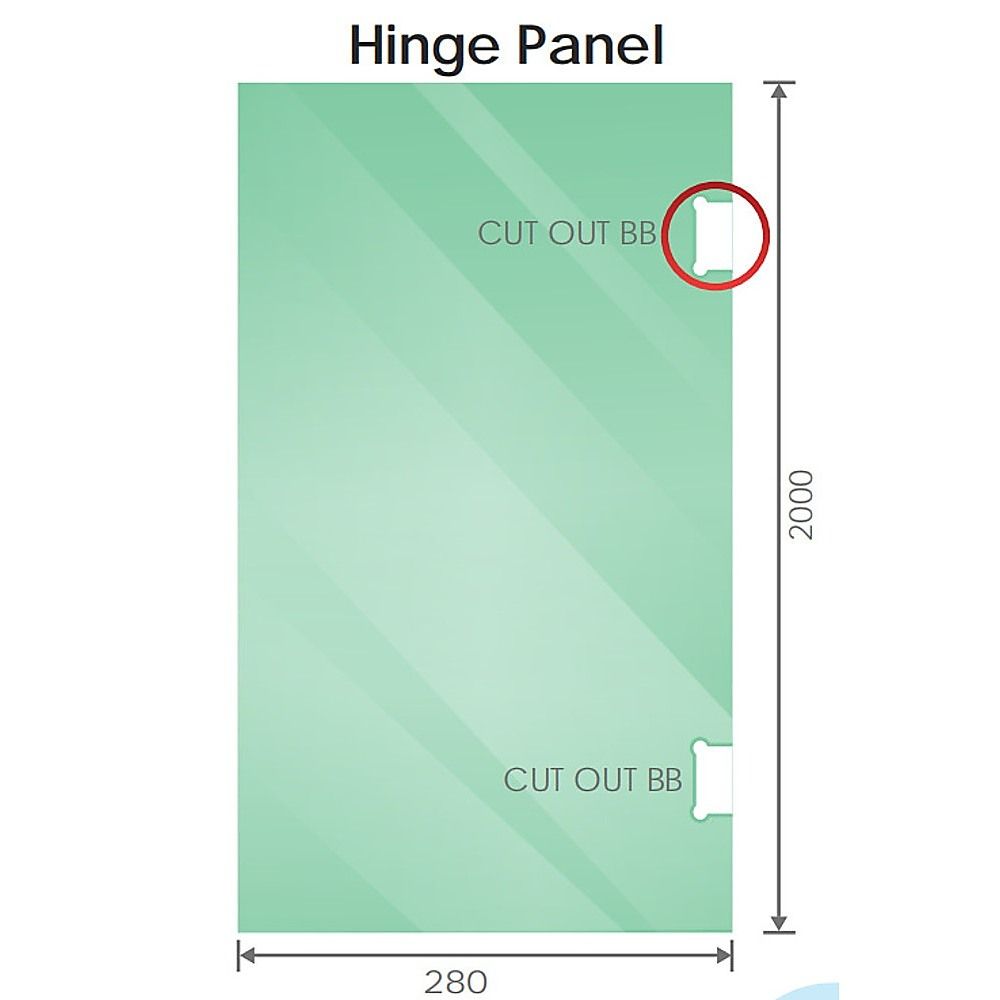 90x110cm Double Door Corner Shower Screen – Gold U-Brackets, Brass Hinges & Square Knob Handle