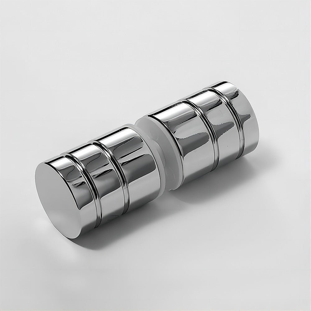 90x90cm Double Door Corner Shower Screen with Channels and Brass Hinges - Chrome