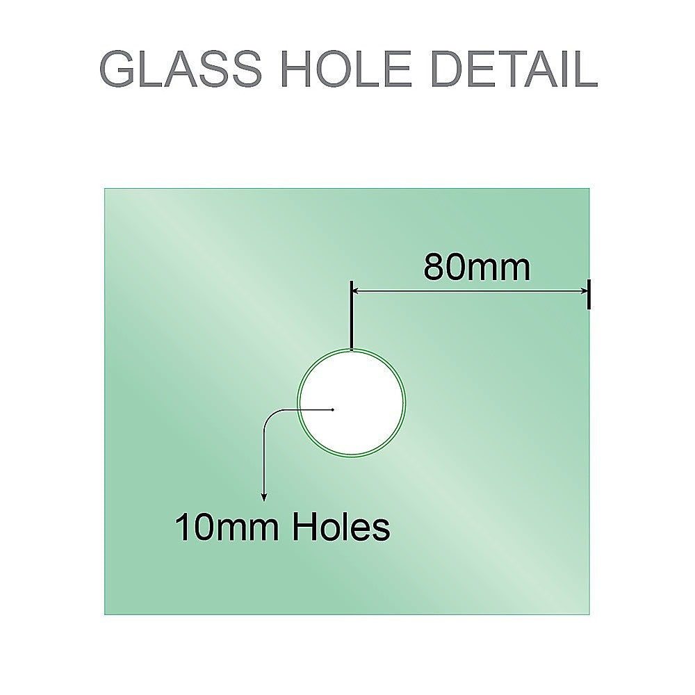 100cm Frameless Diamond Shower Screen – Channels with SS Hinges in Gold, Square Knob Handles