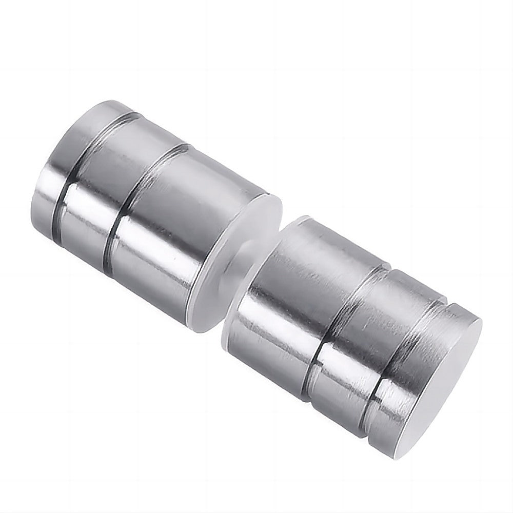 90cm Frameless Diamond Shower Screen with Nickel Brackets and Brass Hinges, Round Knob Handle