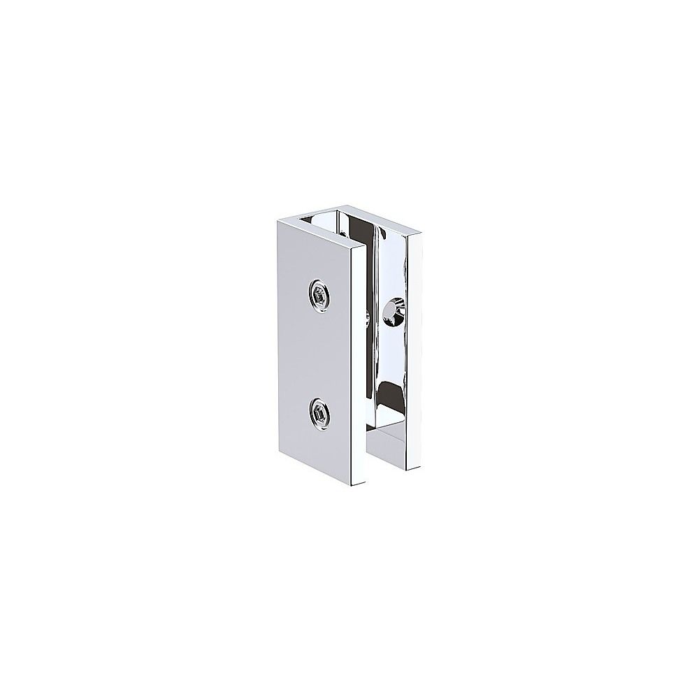 90cm Frameless Diamond Shower Screen – Chrome U-Brackets, Brass Hinges & Square Double Pull Handle