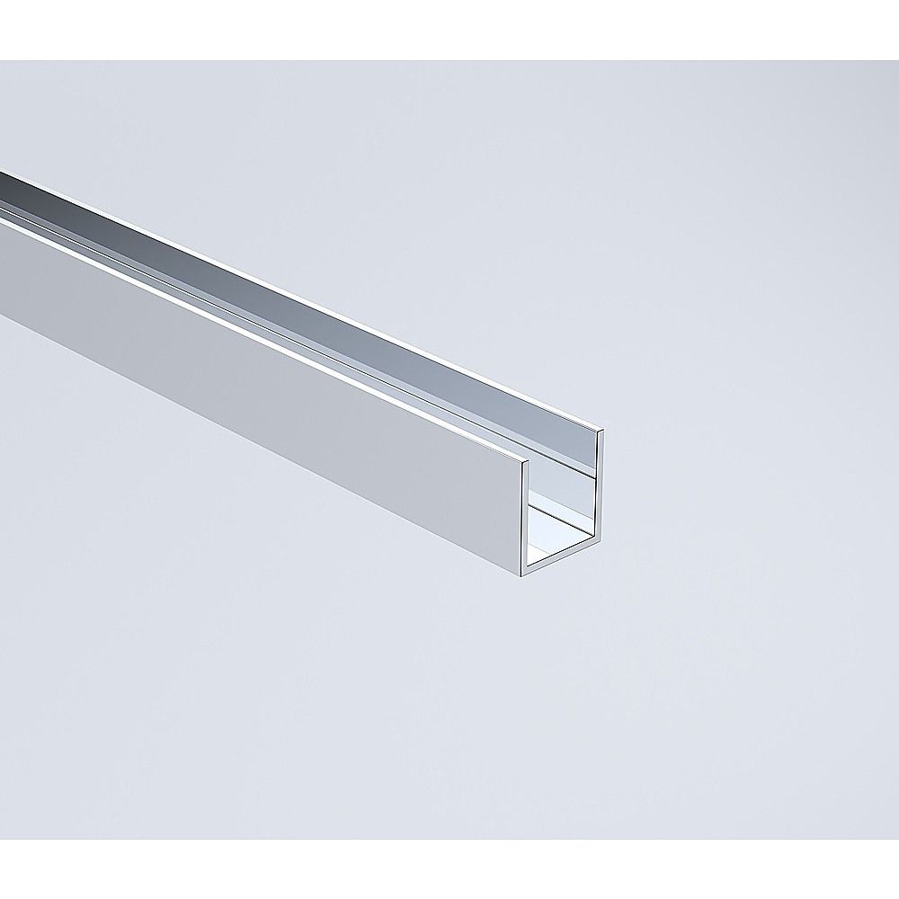 90cm Frameless Diamond Shower Screen – Channels with Brass Hinges in Chrome, Square Knob Handle