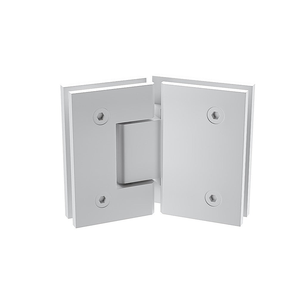 100cm Frameless Diamond Shower Screen with Channels and Brass Hinges - White