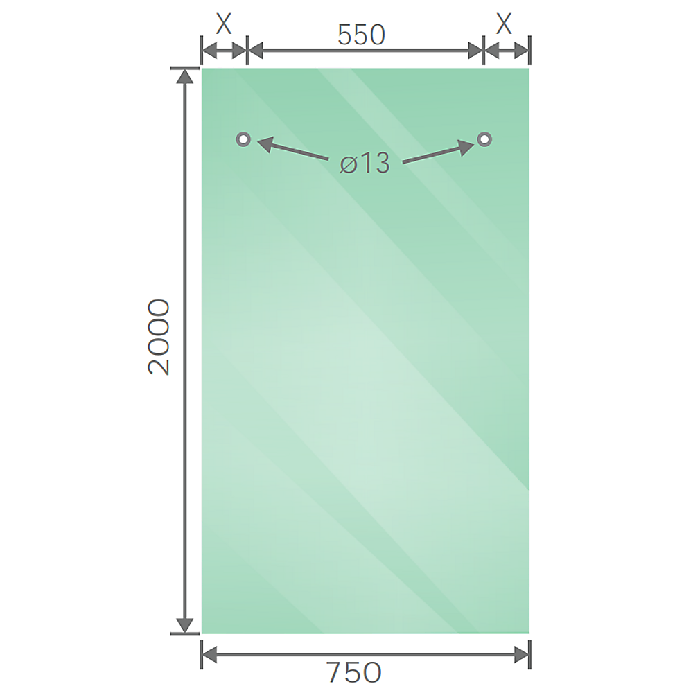 140cm Frameless Glass Sliding Shower Door with White Rail and Hardware