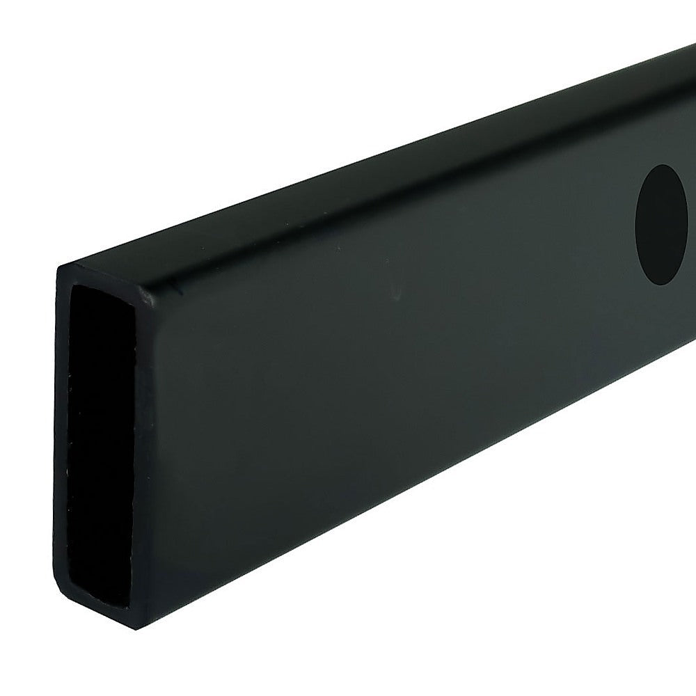 130x80cm Frameless Glass Sliding Corner Shower with Black Rail and Hardware