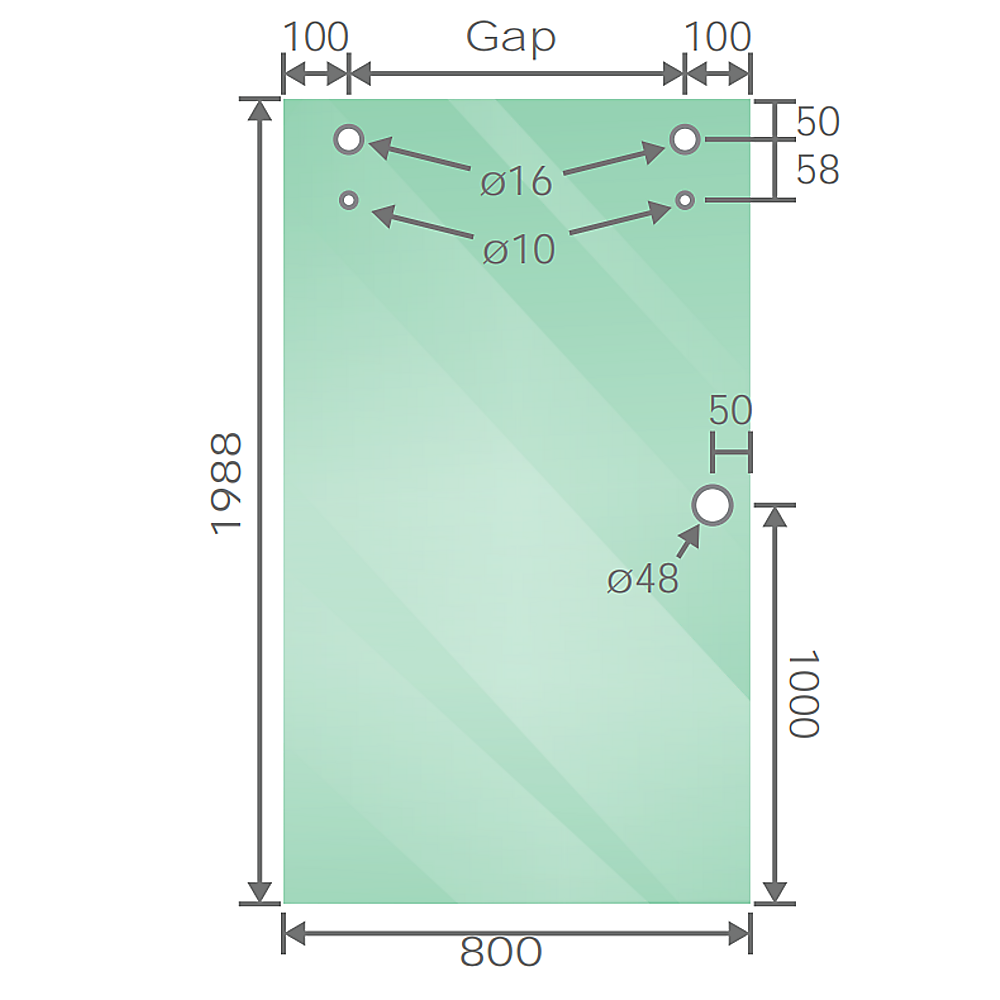 160x90cm Frameless Glass Sliding Corner Shower with Black Rail and Hardware