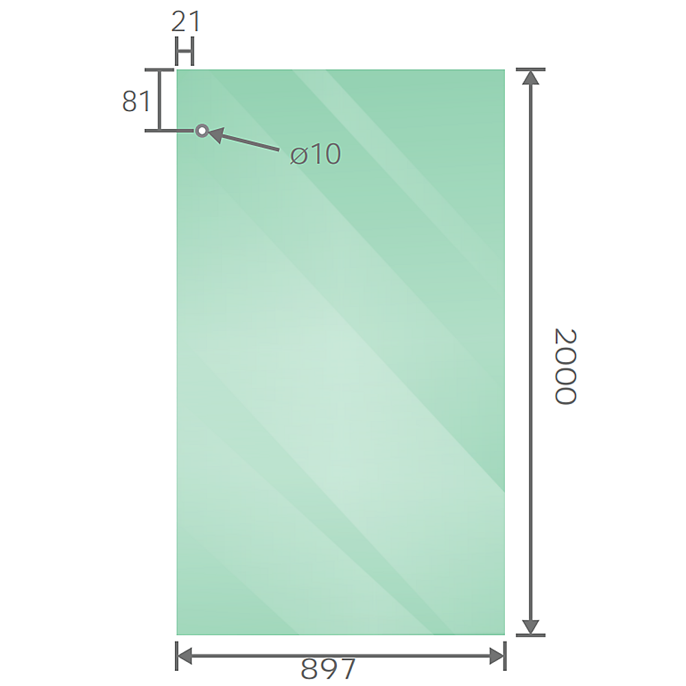 180x90cm Frameless Glass Sliding Corner Shower – With Nickel Rail and Wall channel for Contemporary Bathrooms