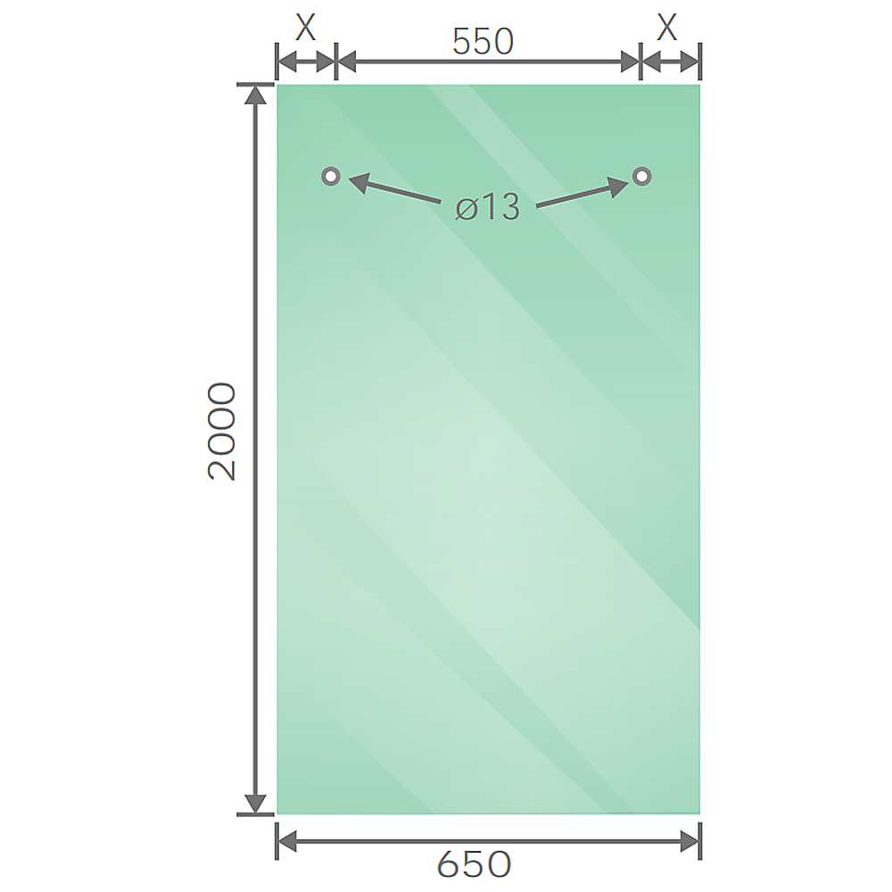 130x90cm Frameless Glass Sliding Corner Shower with Gunmetal Rail and Hardware
