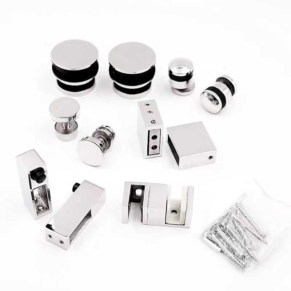 130x90cm Frameless Glass Sliding Corner Shower with Chrome Rail and Hardware