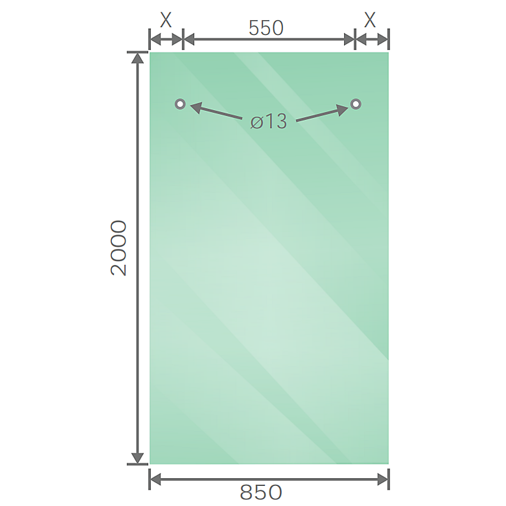 160x90cm Frameless Glass Sliding Corner Shower with Chrome Rail and Hardware