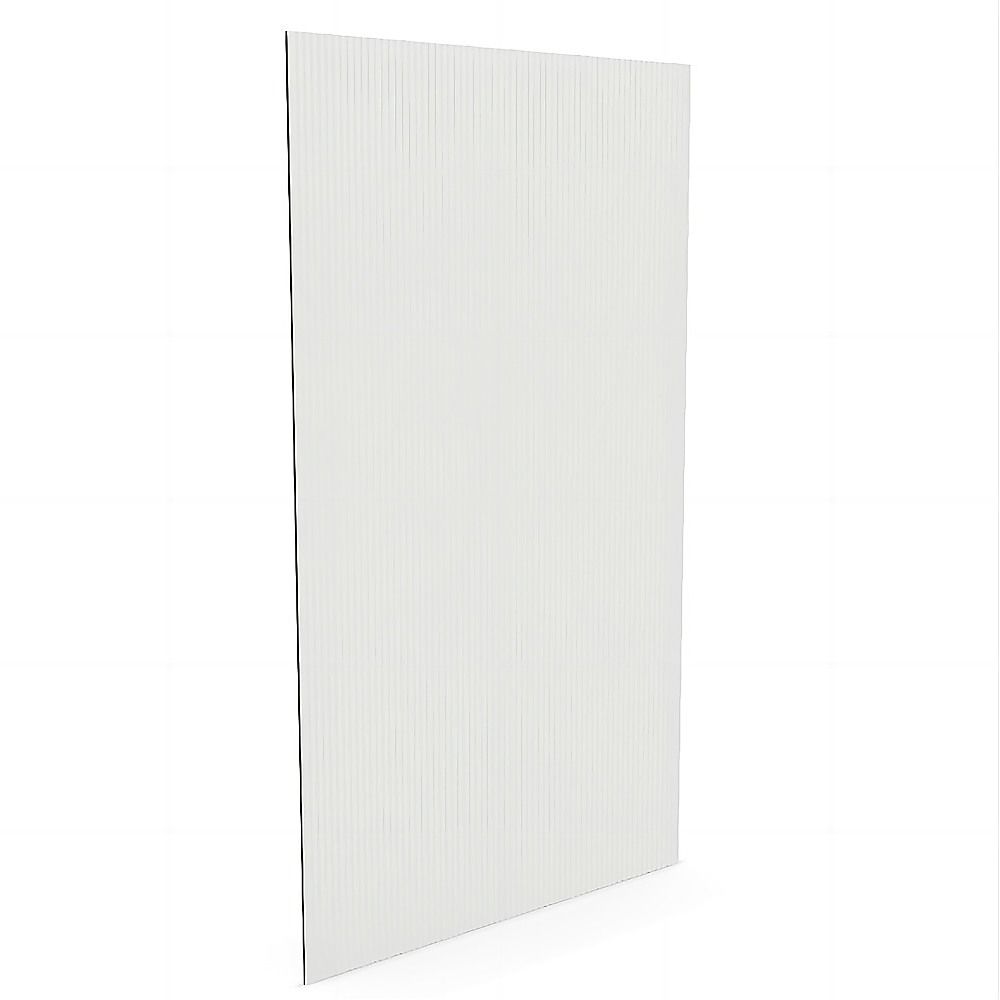 80cm Reeded Glass Shower Screen with Gold F-Brackets and Floor F-Bracket