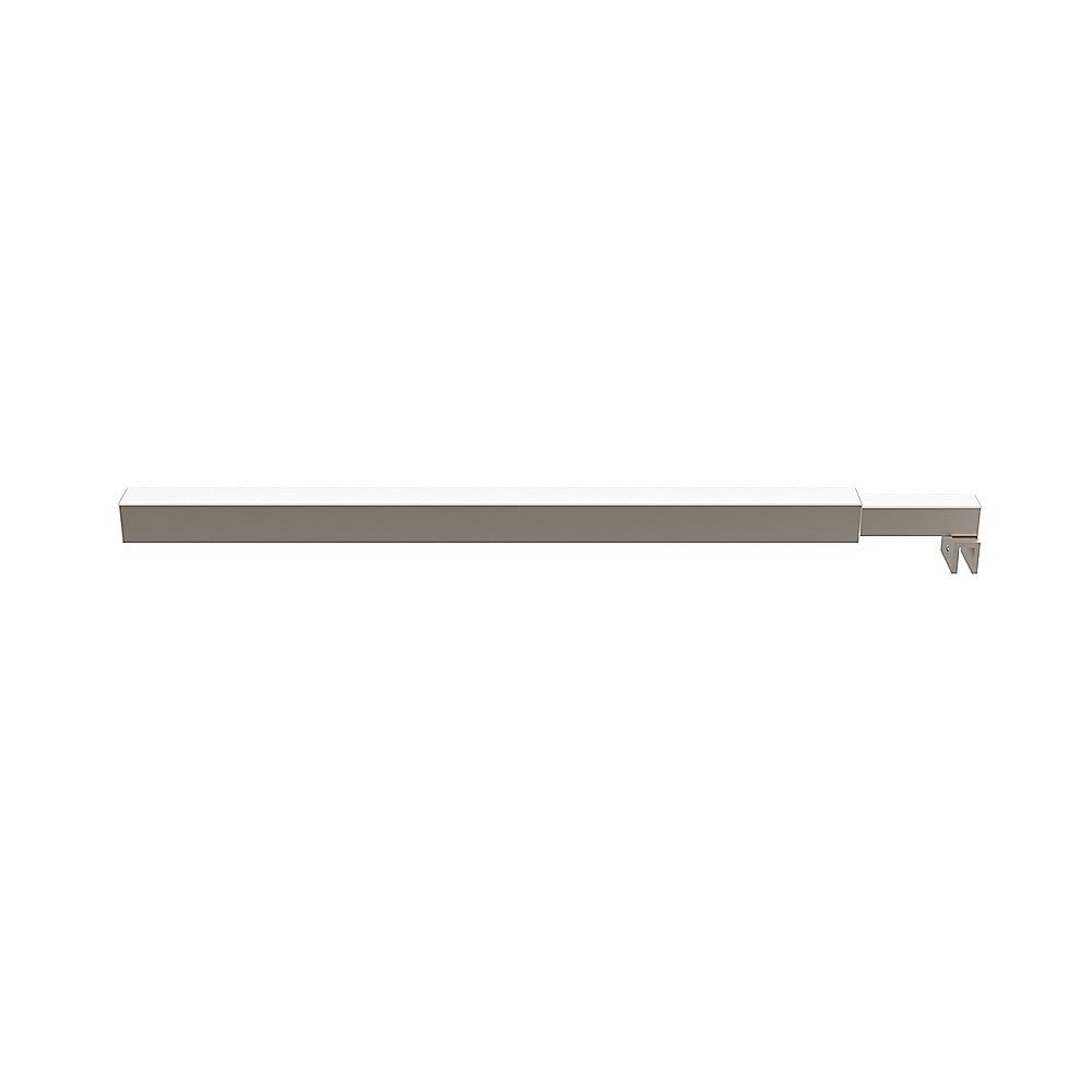 80cm Reeded Single Shower Glass Screen with Nickel U-brackets & Square Pole