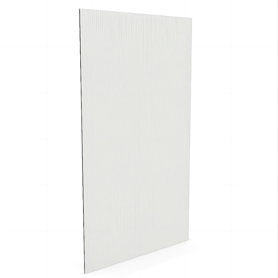 90cm Reeded Glass Shower Screen with Black Wall & Floor F Brackets main image 1