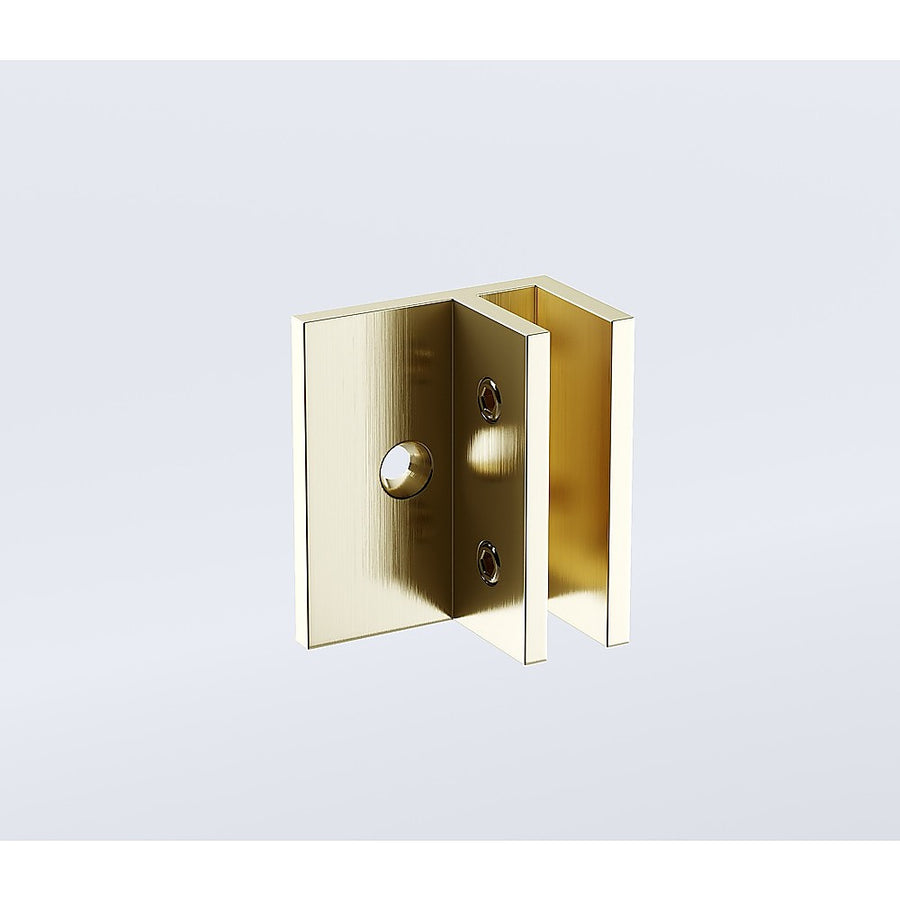 70cm Reeded Glass Shower Screen with White Wall & Floor F Brackets