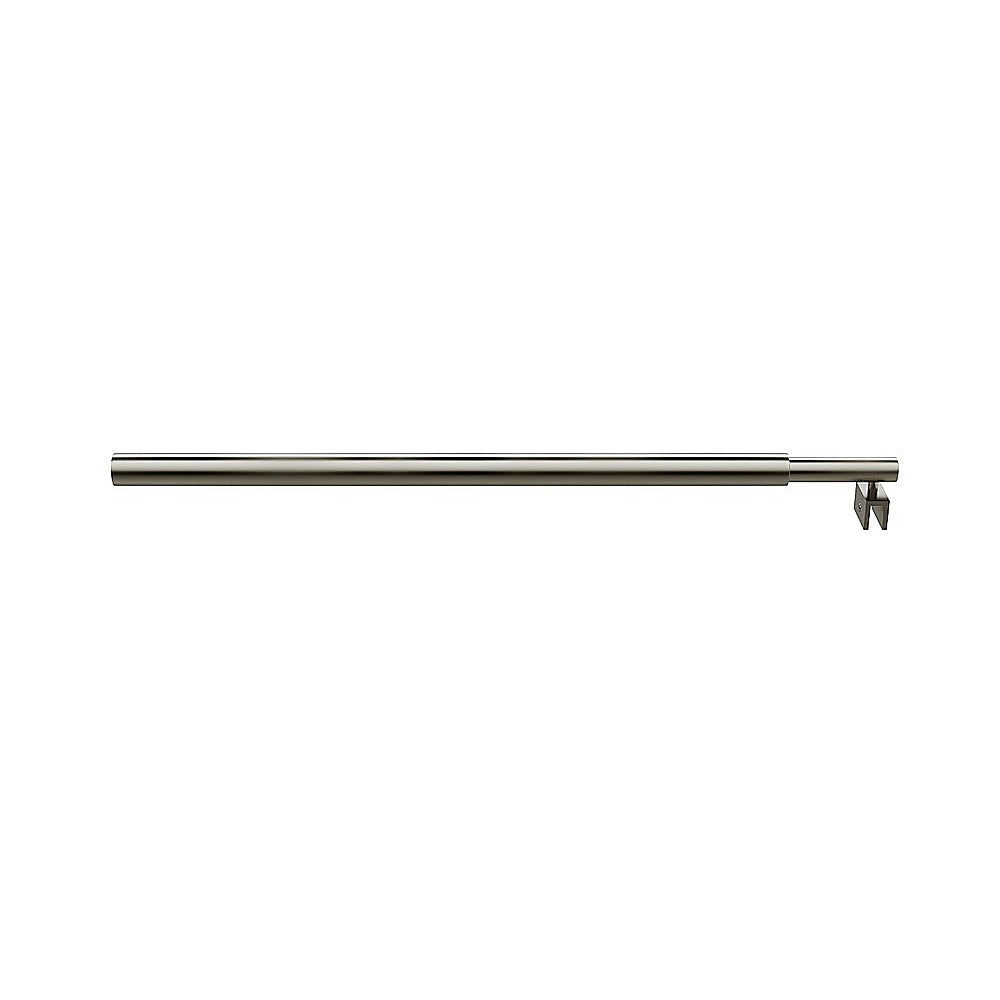 100cm Reeded Single Shower Glass Screen with Gunmetal F-brackets & Round Pole