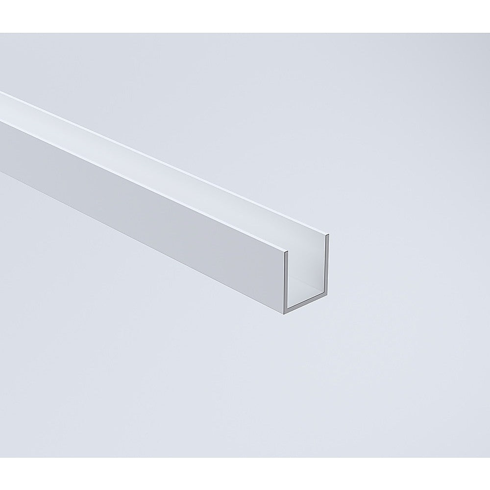 70cm Reeded Single Shower Glass Screen with White Wall Channel