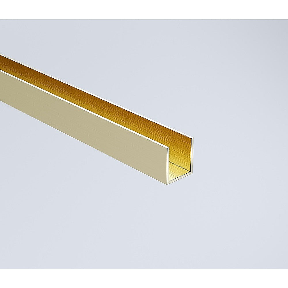 80cm Reeded Single Shower Glass Screen with Gold Wall Channel